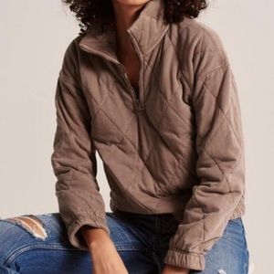 Abercrombie & Fitch Quilted Half-Zip Jacket